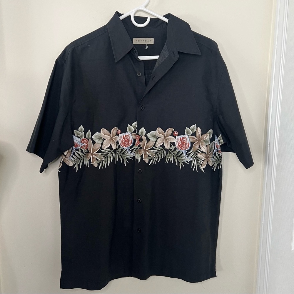 Retreat Men Hawaiian BeachVibe Outdoor Shirt